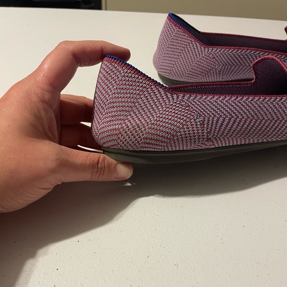 Rothy’s EUC Amethyst Metallic Herringbone Loafer Size 12 - Picture 3 of 5